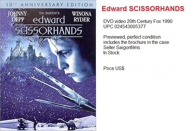 Edward The Scissors Hands Edward The Scissors Hands