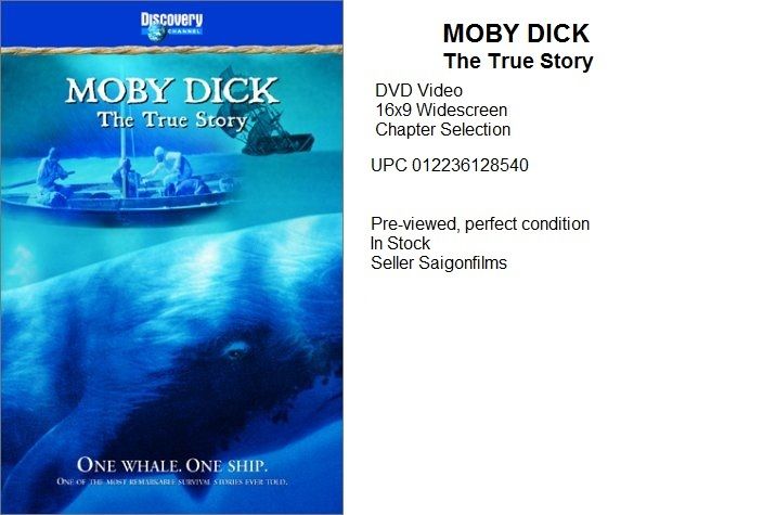 Moby Dick The True Story Moby Dick The True Story
